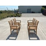 A set of 4 x Richmond Teak Stacking Armchair (Product Code: HCST6) is a premium outdoor garden