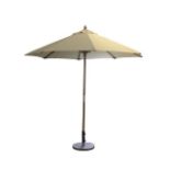 Wooden 2.5m Round Pulley Parasol - Natural