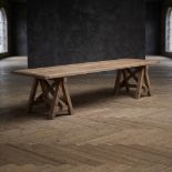 Timothy Oulton Monumental A Frame Bespoke Dining Table Handcrafted from century-old oak using