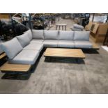 Brooklyn L Shape Sofa with Rectangle Coffee Table - Anthracite/Tree-Free