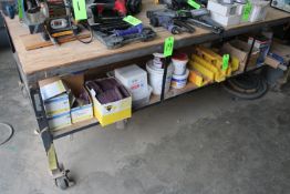 8 FT. METAL TABLE **ON WHEELS**