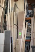 ASSORTED WOOD w/ 12 FT. RACK **ON WHEELS**