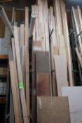 ASSORTED WOOD w/ 12 FT. RACK **ON WHEELS**