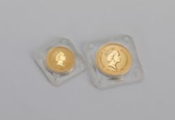 Zwei Goldmünzen Australien