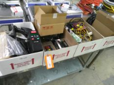 4 Boxes Misc: Graph Charts, Danfoss VLT 2800, Model E41-36ML Touch Screen, Controllers, Testers, Ind