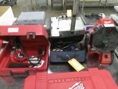 Heat Gun, Ryobi Sander, Milwaukee Fan