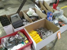 6 Boxes Misc Fasteners, Grease, Fittings, Etc.