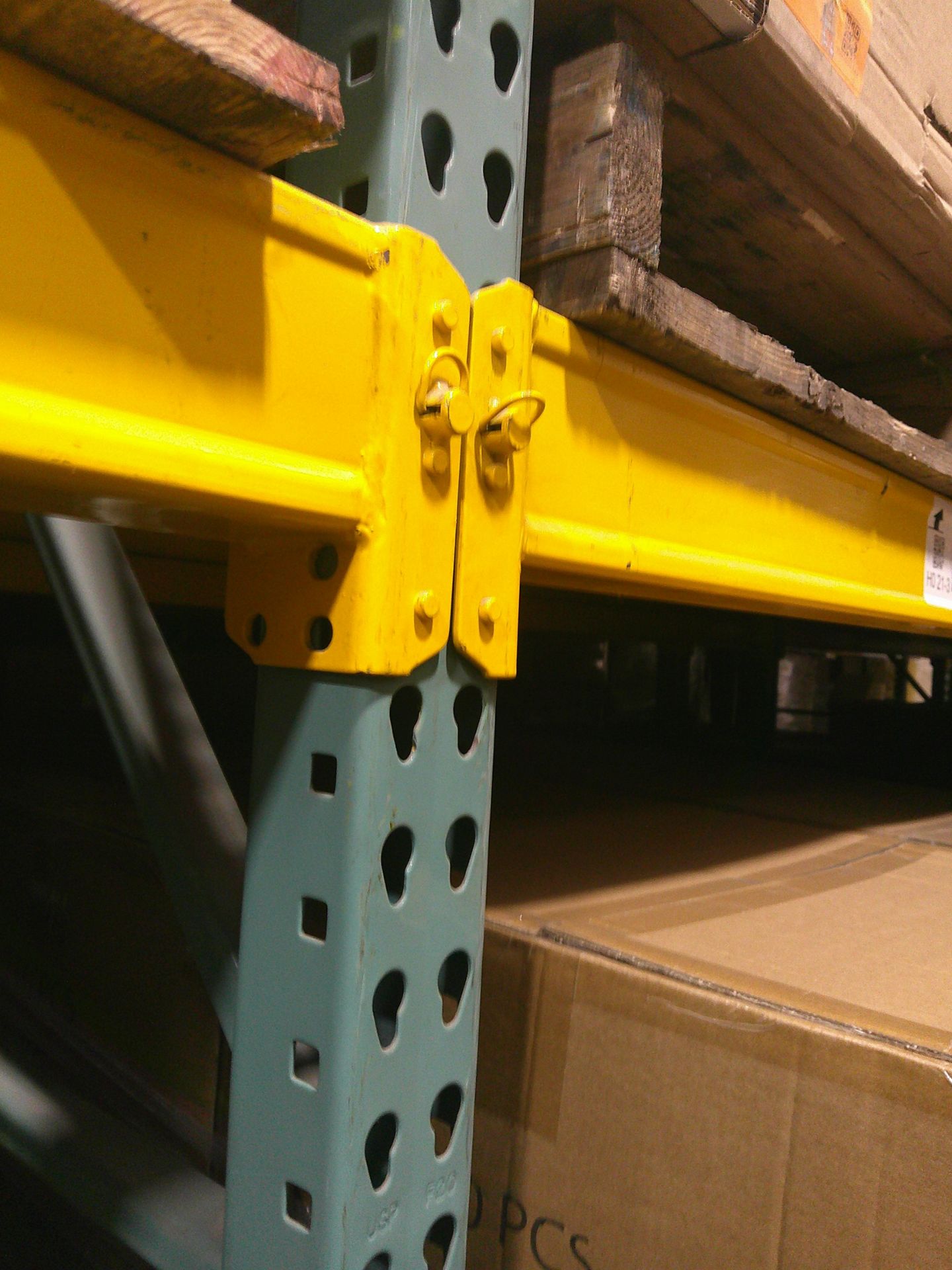 9 sections pallet racking (back to back – 5 aisle side, 4 back side ...