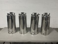 (4) 5 Gal Alloy Products Pressure Vessel, 316L S/S