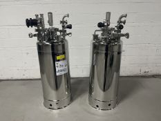 (2) 5 Gal Alloy Products Pressure Vessel, 316L S/S