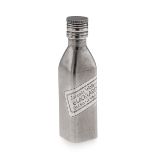 20thC NOVELTY SOLID SILVER MINIATURE JOHNNIE WALKER WHISKY BOTTLE