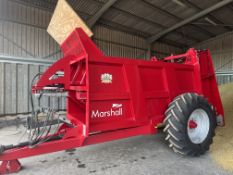 Marshall rear discharge muck spreader VES - 1500, wide angled PTO, light covers & slurry door