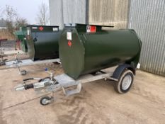 2003 Mainway Engineering 1,000L bunded single axle diesel bowser, with ball hitch coupling