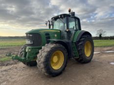 2009 John Deere 7530 Premium, 4WD, power quad gearbox, TLS front suspension, Sauter front linkage no