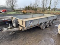 2020 Ifor Williams LM166 16ft tri-axle trailer, with 8ft aluminium ramps & sides