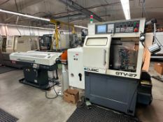 CUBIC GTV-27 CNC VERTICAL MACHINING CENTER WITH FEDEK DH-65LS2 BAR FEEDER