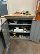 STEEL CABINET WITH CONTENTS