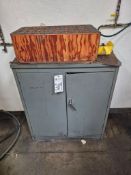 TOOL HOLDER SHELF AND METAL STORAGE SWING DOOR CABINET *CONTENTS INCLUDED