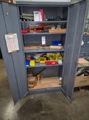 TENNSCO METAL STORAGE CABINET WITH CONTENTS INCLUDED