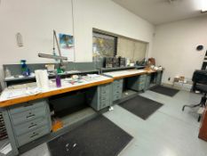 (3) WORKSHOP WORKSTATIONS AND WORK TABLES