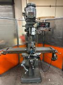 BRIDGEPORT SERIES I 2 HP VERTICAL MILL WITH ACU-RITE II DRO, KURT D675 VISE