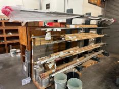 METAL RACK WITH MISC. BARTSTOCK