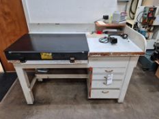 SHOP DESK WITH BUILT IN INSPECTION BLOCK & MAGNETIC MACHINE LIGHT