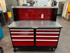 STOR-LOC MM1X, 8 DRAWER, MODULAR, MOBILE TOOL CHEST, W/ PEG HOLE METAL BACK RISER & UPPER SHELF