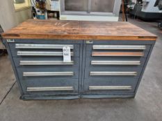 (2) STANLEY VIDMAR 5 DRAWER MODULAR TOOL CABINETS FILLED WITH ASSORTED FIXTURES AND HARDWARE