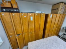 WOODEN LOCKERS, LOCKERS ONLY NO CONTENTS