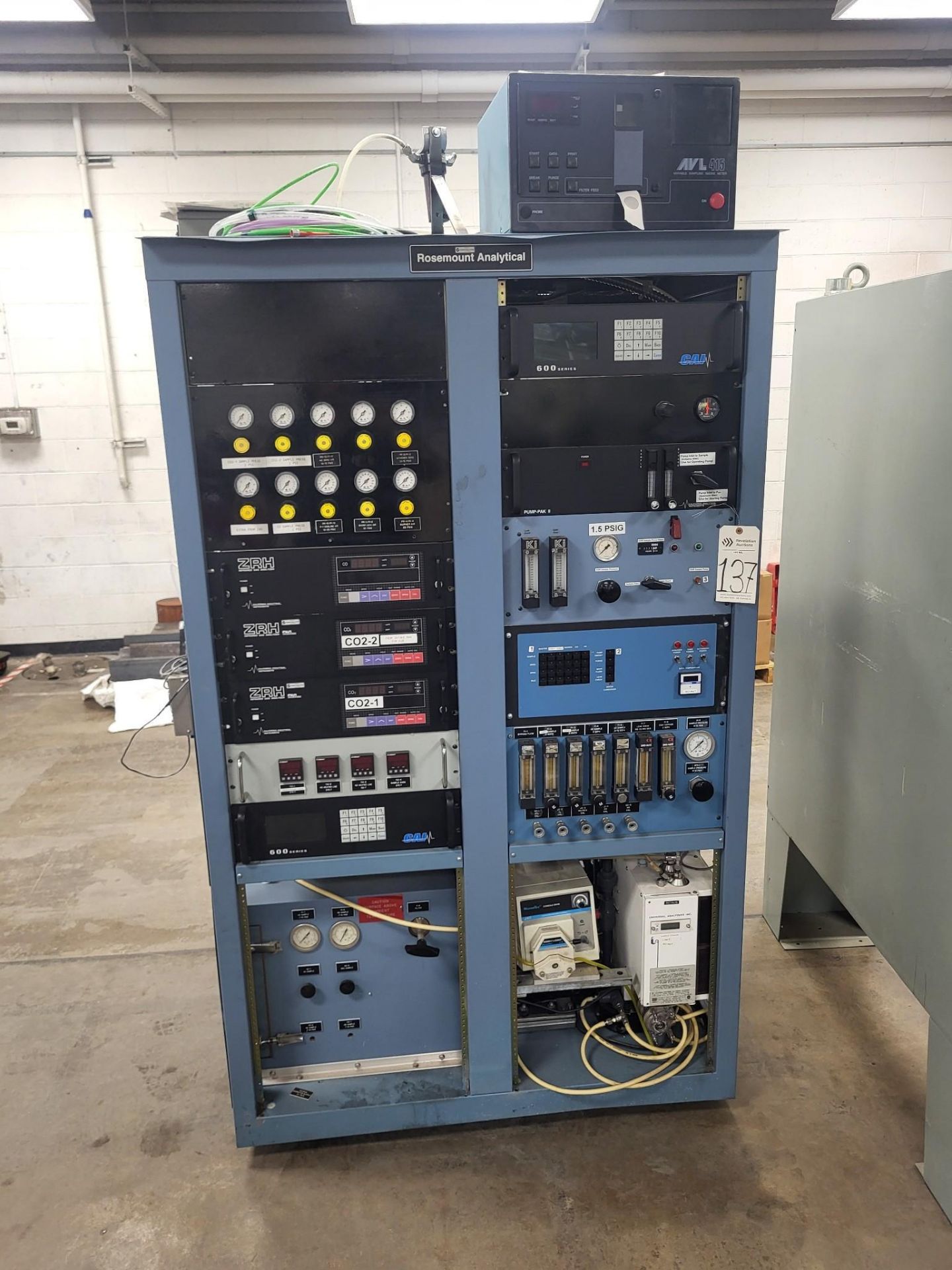 INDUSTRIAL EMISSIONS GAS ANALYSIS RACK & DIVIDER SYSTEM ENGINE TEST ...