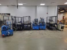 ASSORTED HYDRAULIC POWER UNITS (HPUS) AND TEST STANDS BALDOR MOTORS/ HYDRALIC PUMPS