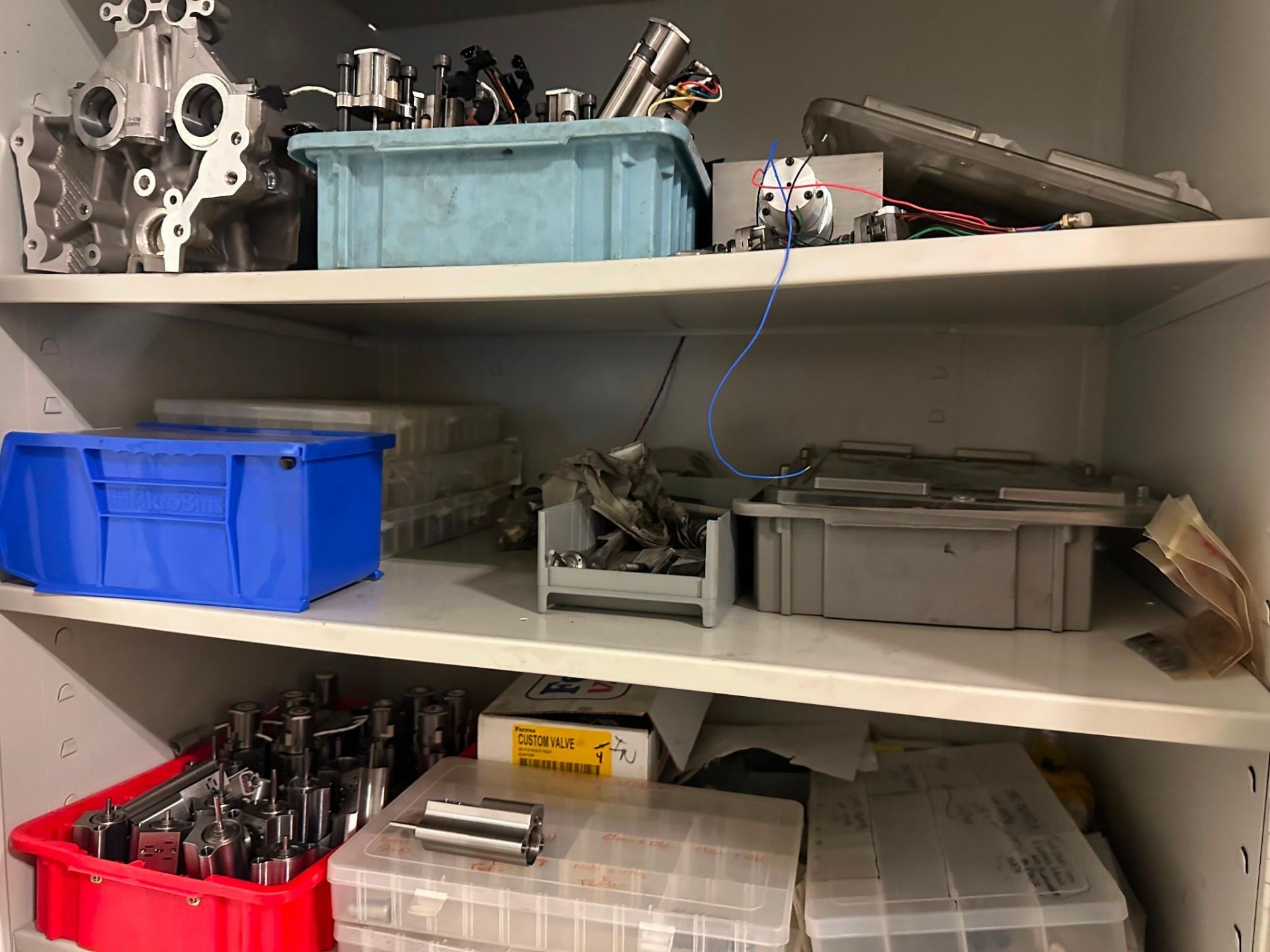 Diesel Engine Storage Rack (2) TENNSCO STORAGE CABINETS FULL DIESEL/CATERPILLAR FUEL INJECTION AND ...