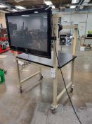 ROLLING LIGHTED WORKSTATION WITH SAMSUNG MONITOR