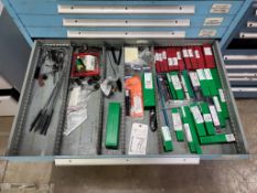 DRAWER OF ASSORTED DRILL BITS AND TOOLING
