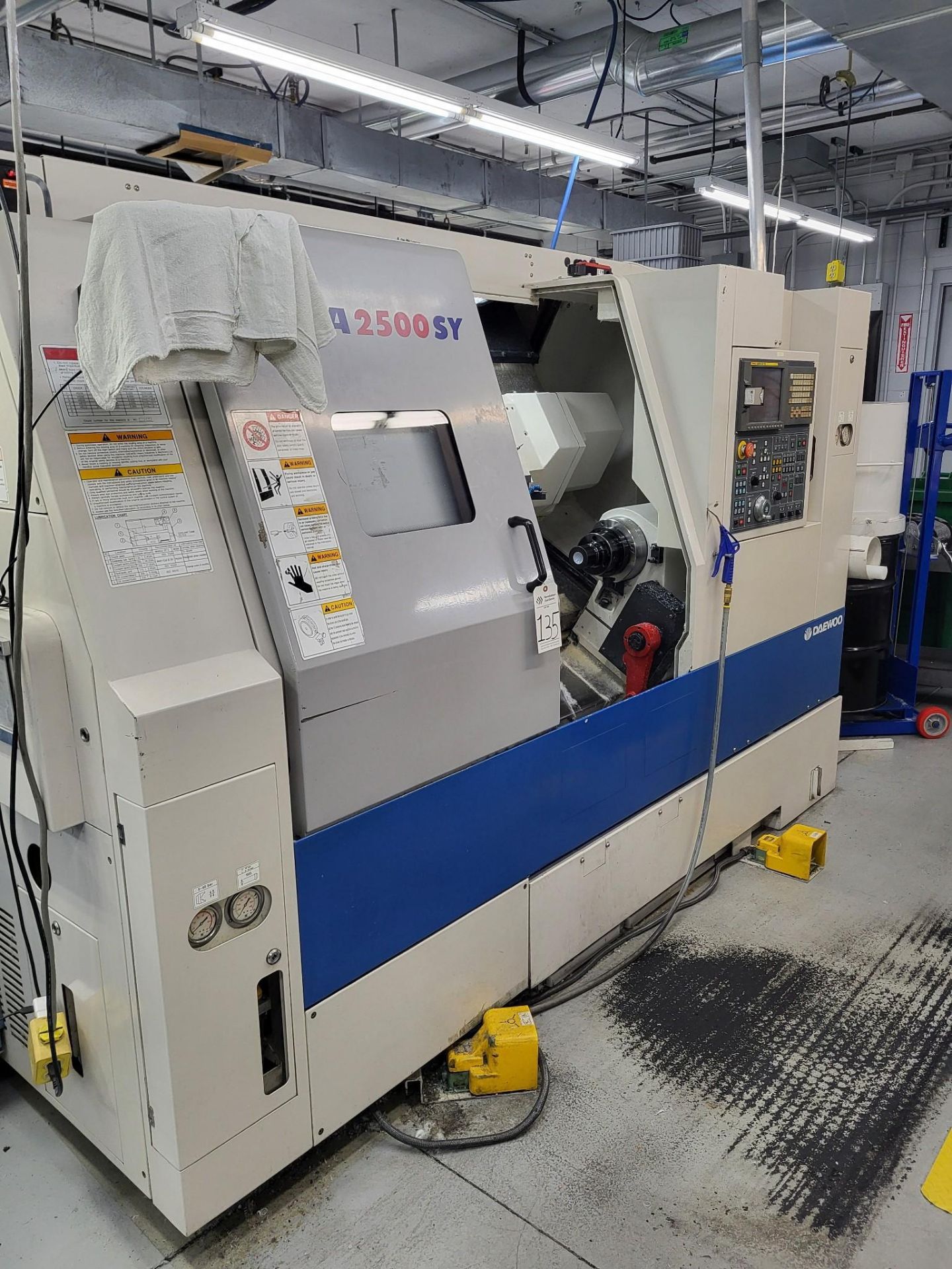 2004 DAEWOO PUMA 2500SY CNC LATHE TURNING CENTER USED FOR POLY CUTTING ...