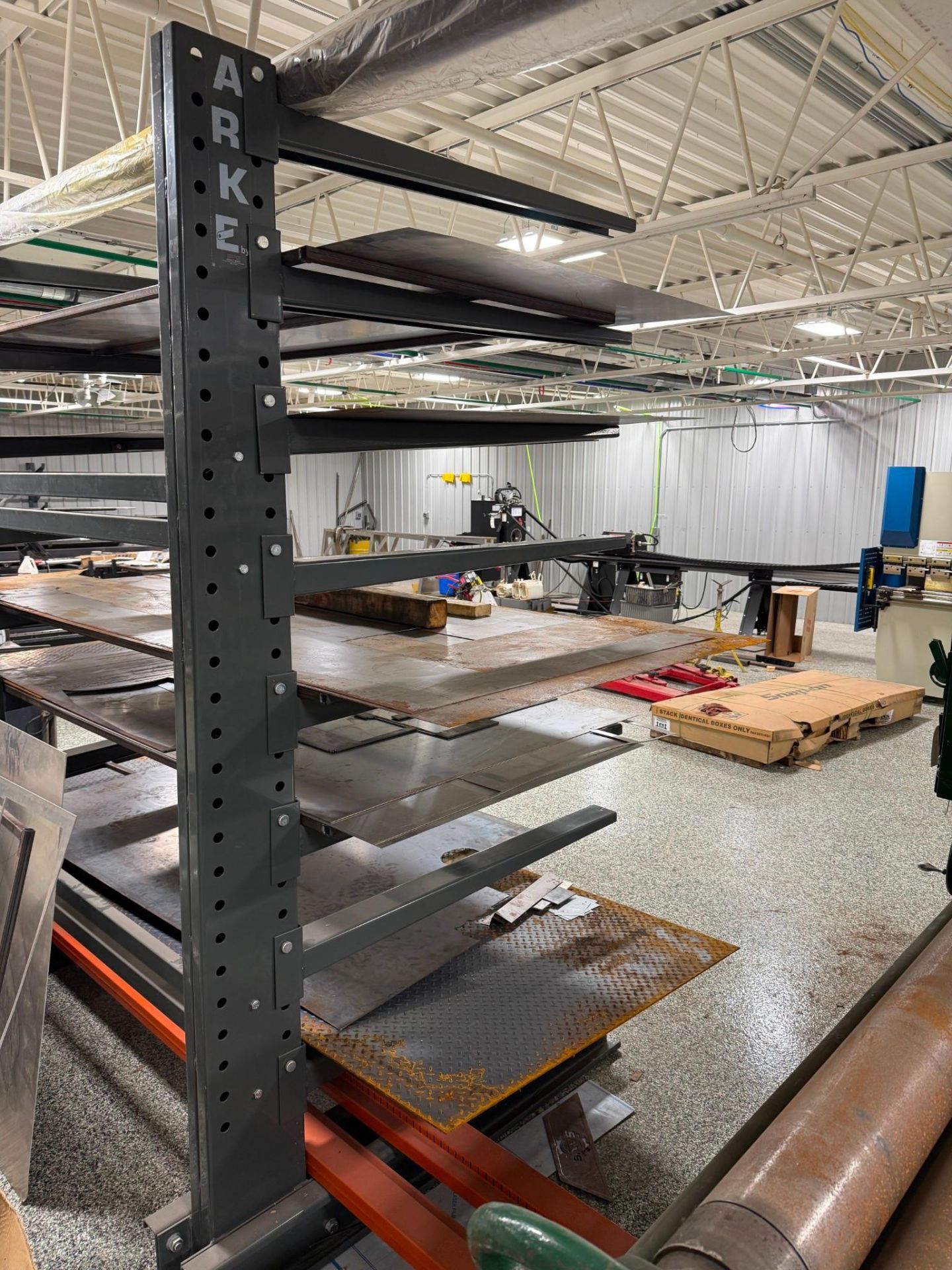 Spg Steel Racks ARKE BY SPG SINGLE SIDE, 2 COLUMN, 9 LEVEL CANTELEVER RACK RAW STOCK ...