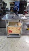 STAINLESS STEEL SHOP TABLE, 30
