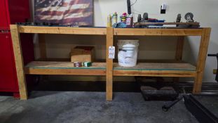 WOOD WORKSTATION, 8' X 2'