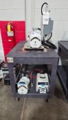 (2) EASY-LOAD MASTERFLEX I/P MODEL 77601-10 PERISTALTIC PUMP, (1) L/S MODEL AND CART