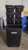 (8) RUBBERMAID TRASH CANS