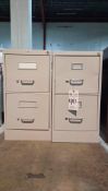 SET OF (2) ULINE SMALL 2-DRAWER FILE CABINETS