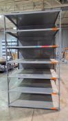(2) METAL SHELVING UNITS