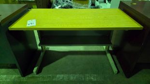 OFFICE DESK, METAL FRAME, LAMINATED WOOD TOP