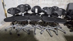 LOT OF 10 OFFICE HEIGHT ADJUSTABLE SWIVEL CHAIRS