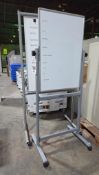 SET OF 2 MOBILE GLOBAL WHITE BOARDS