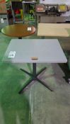 SQUARE OFFICE TABLE WITH METAL BASE