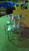 SET OF 3 STAINLESS STEEL LAB CHAIRS