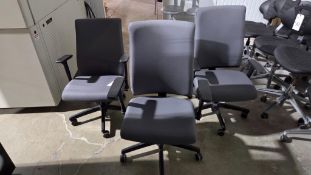 (3) UPHOLSTERED OFFICE CHAIRS