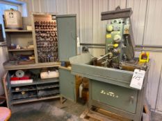 SUNNEN PRECISION HONING MACHINE MODEL MBB-1660, WITH SUNNEN CABINET OF EXTRA TOOLING AND SUPPLIES